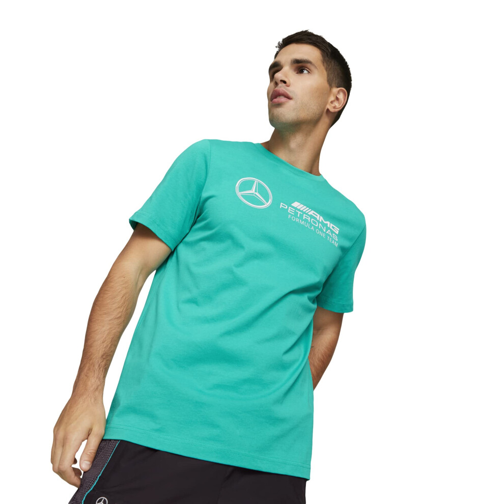 PUMA Mens Mercedes Essentials Logo Tee TShirt  Spectra Green  Large US