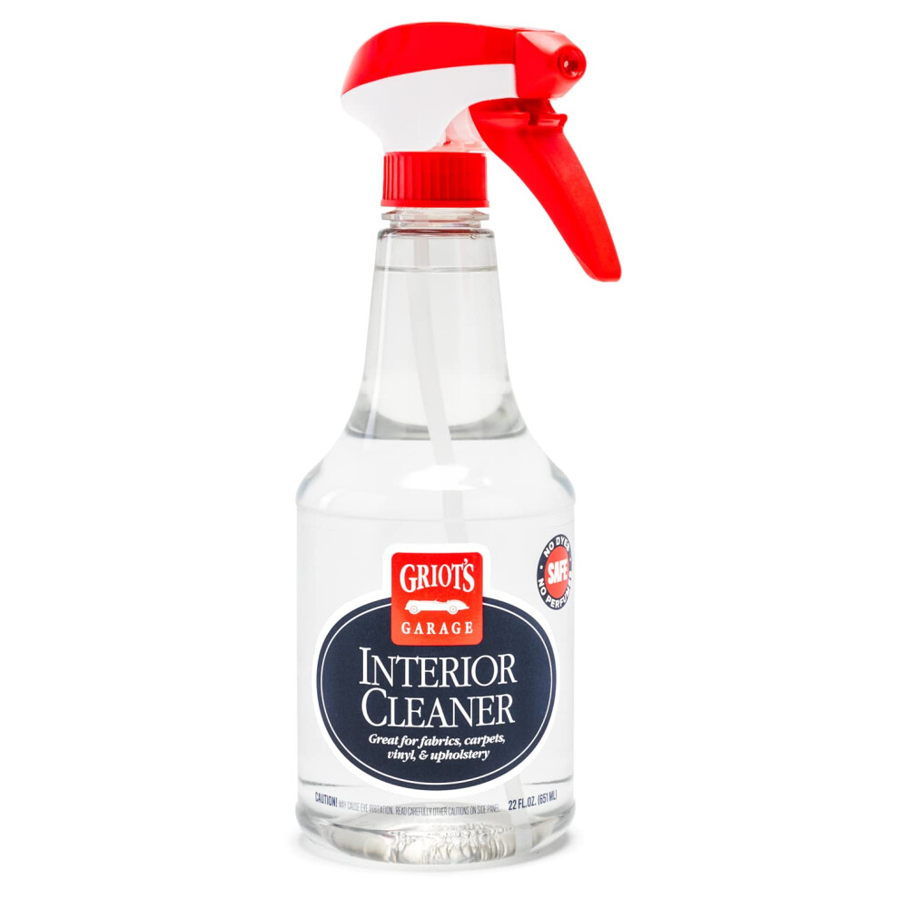 Griot's Garage 10956 Interior Cleaner 22Oz - Safe On All Interior Surfaces - Carpets, Upholstery, Plastic, Etc. Contains No Dyes Or Additives, Perfect 874596006315