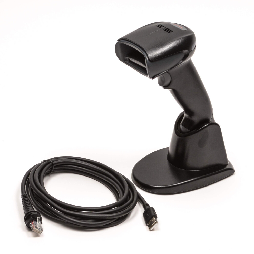 Honeywell 1900gSR2USB2 Xenon 1900g Handheld 1D and 2D Barcode Reader with Integrated Ratchet Stand  StandardRange Focus  Blac