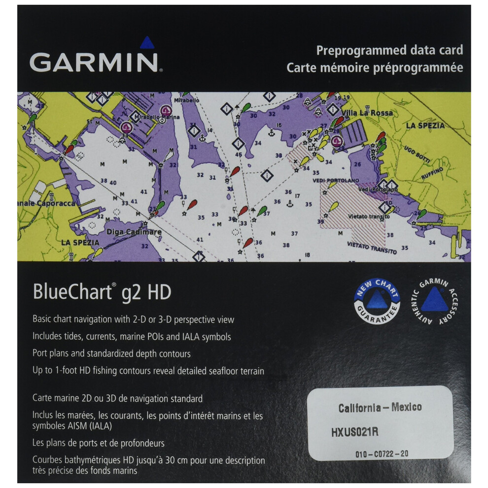 Garmin BlueChart g2 CaliforniaMexico Saltwater Map microSD Card