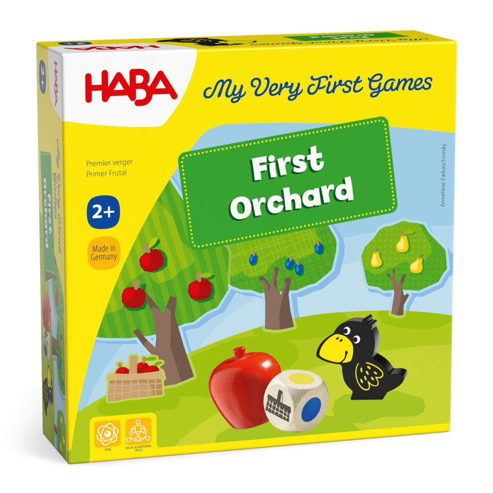 HABA My Very First Games  First Orchard Toddler Game  My First Orchard Game  Cooperative Toddler Board Games for 2 Year Olds