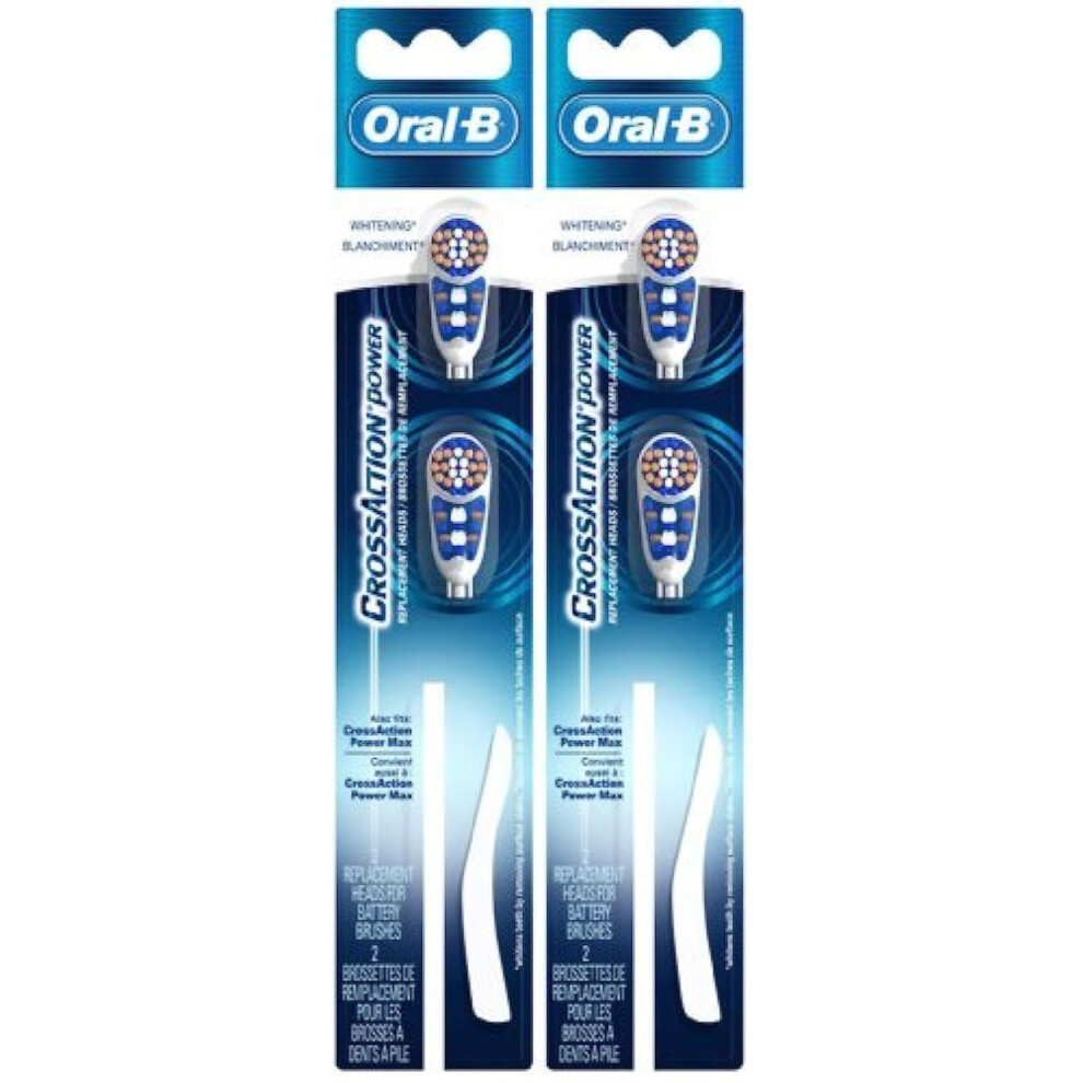 Oral B CrossAction Power Whitening Replacement Head2 ct  2 pk