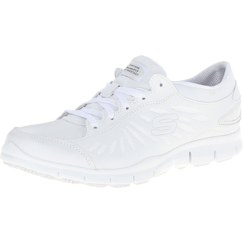 Skechers womens Eldred Dewy Health Care Food Service Shoe  White  75 US