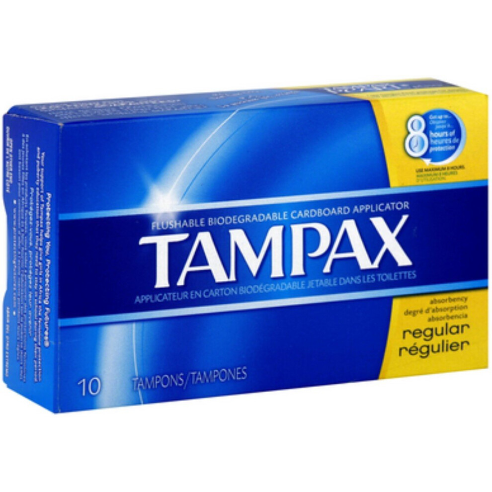 Tampax Tampons Regular 10 Each Pack of 10