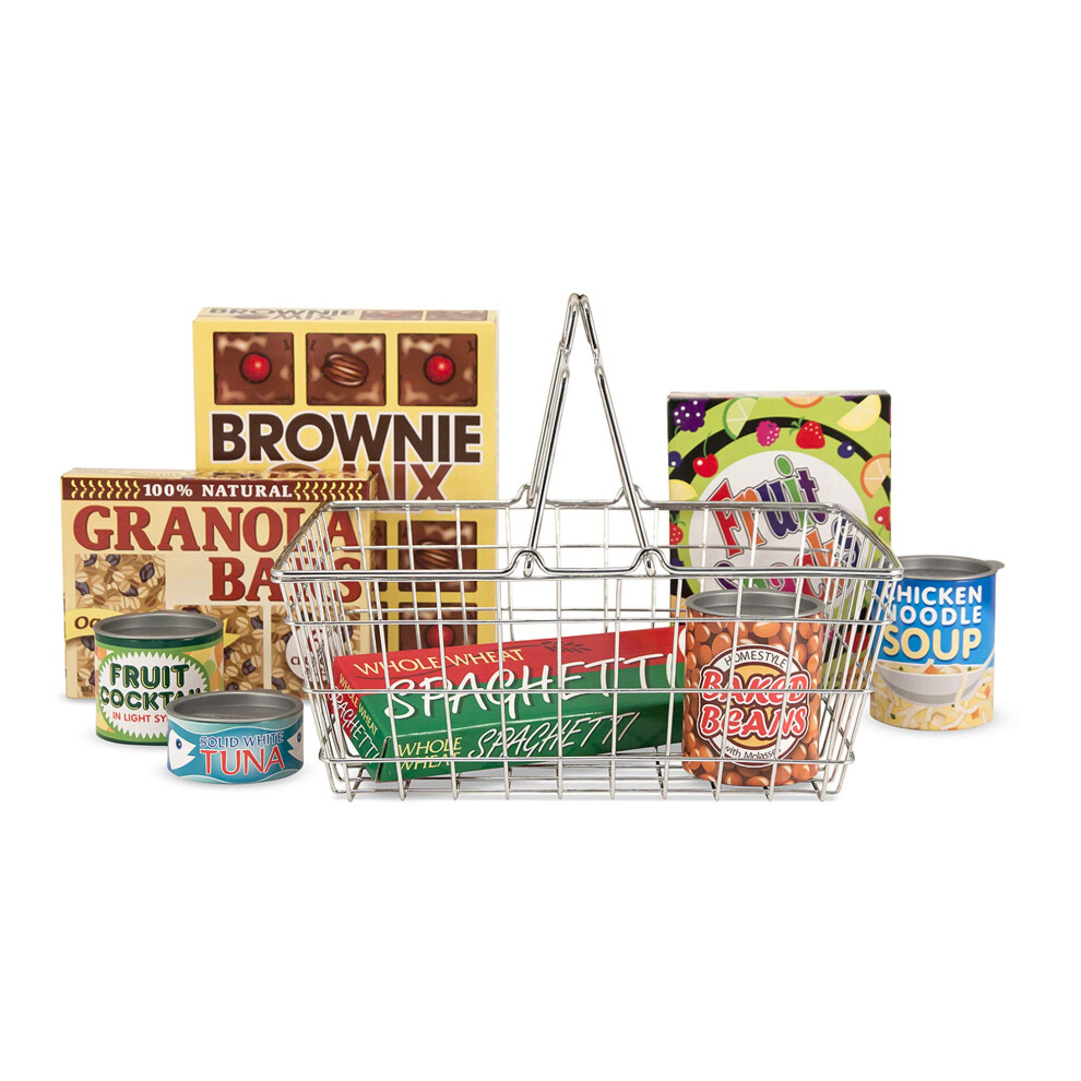 Melissa  Doug Grocery Basket with Food