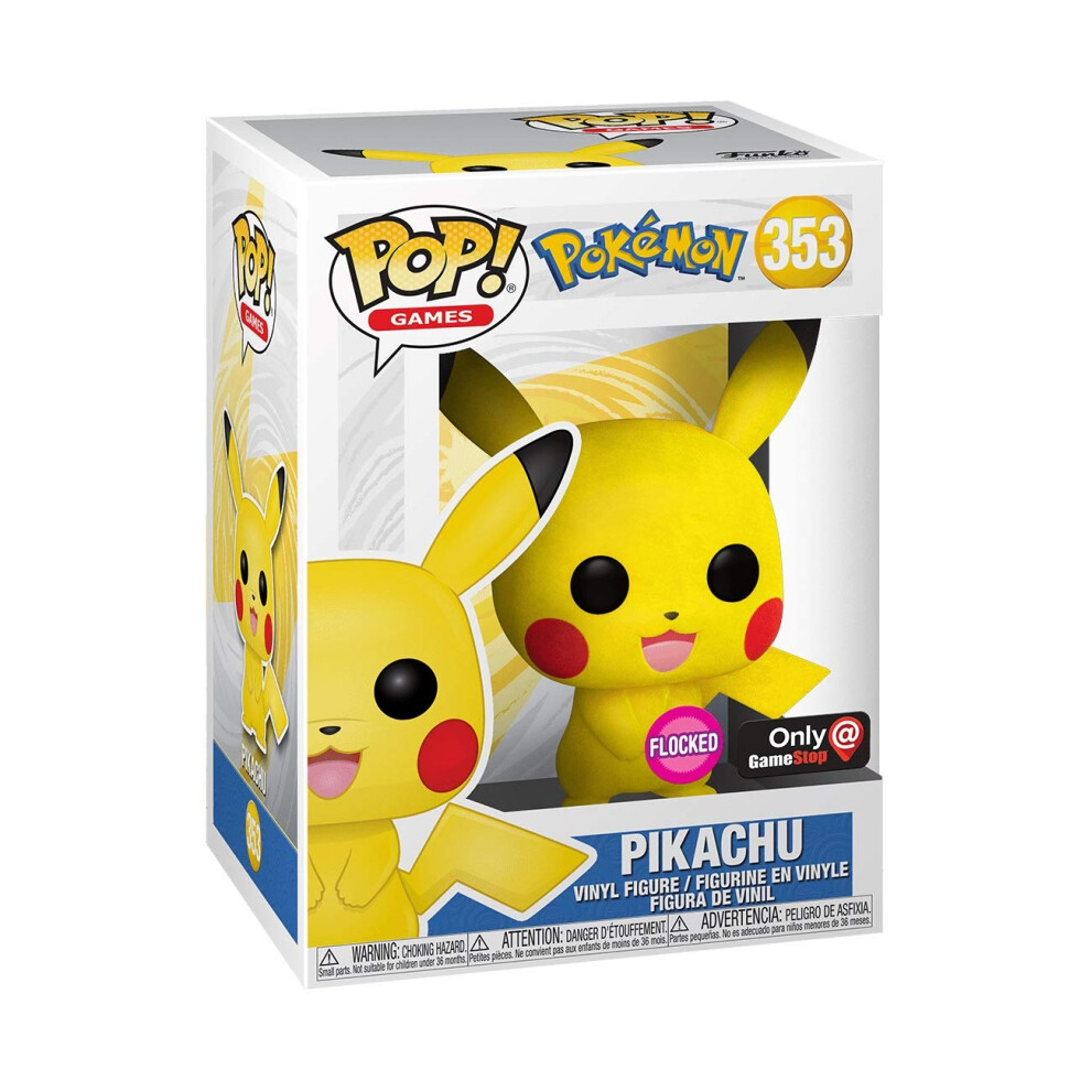 Funko POP Games Pokemon  Pikachu Flocked 353 Exclusive