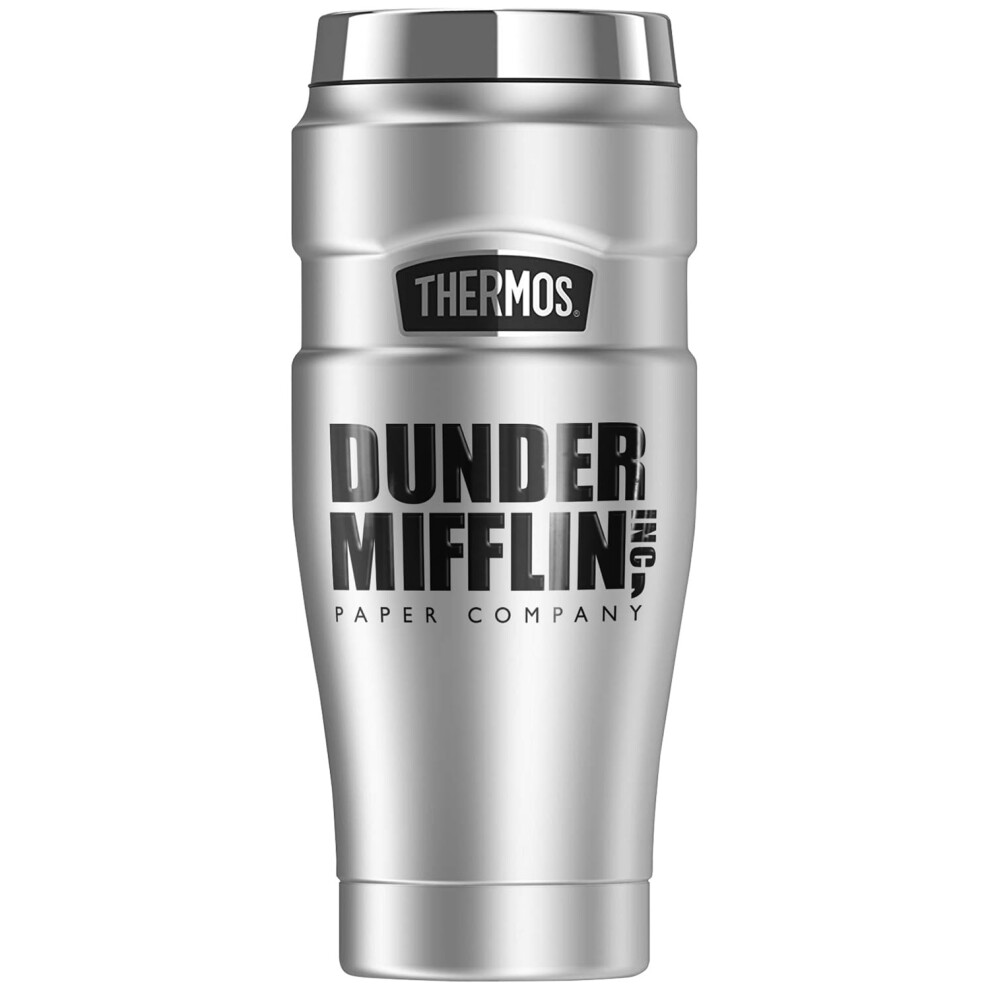 THERMOS The Office OFFICIAL Dunder Mifflin STAINLESS KING Stainless Steel Travel Tumbler  Vacuum insulated  Double Wall  16oz