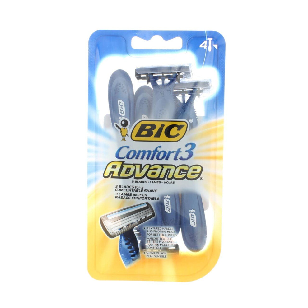 Bic Comfort 3 Advance Shaver  Disposable 4 ea Pack of 5