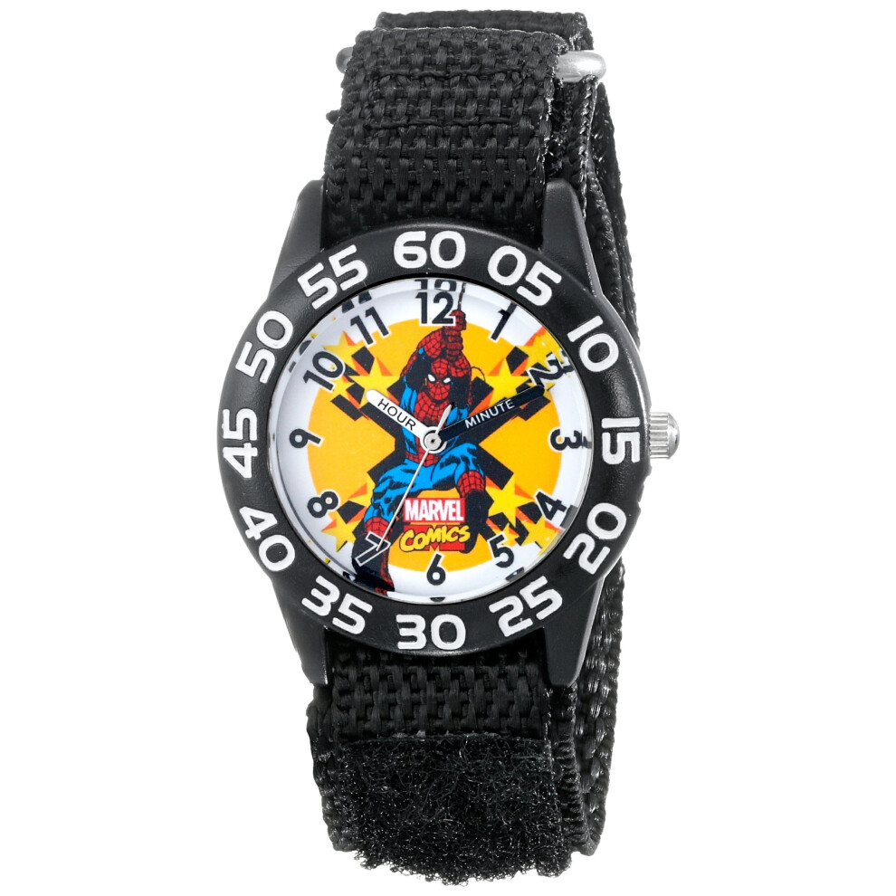 Marvel Kids W001719 SpiderMan Analog Display Analog Quartz Black Watch