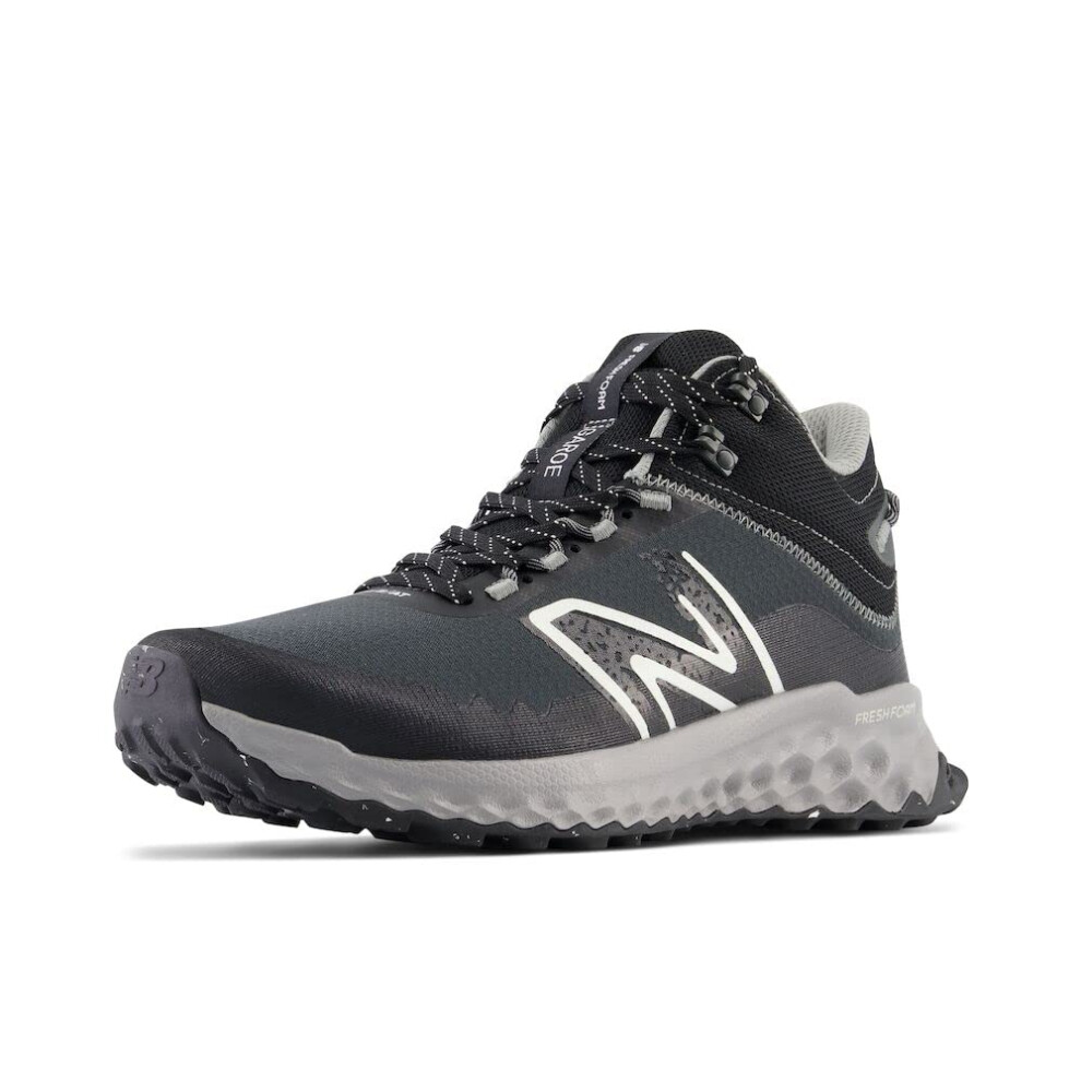 New Balance Mens Fresh Foam Garoe Mid V1 Trail Running Shoe  BlacktopShadow GreySea Salt  10 XWide