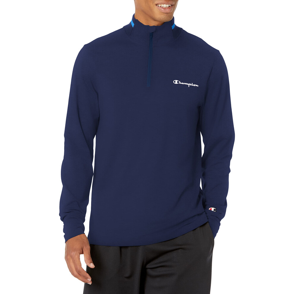 Champion Mens City Sport 14 Zip  Athletic Navy  Medium