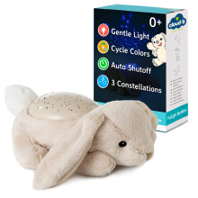 Veilleuse Twilight Buddies - Lapin- Beige - CLOUD B - Bébé mixte - Projette un ciel étoilé - Dès la naissance