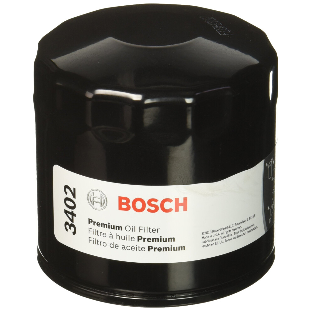 Bosch 3402 Premium Oil Filter With FILTECH Filtration Technology  Compatible With Select Alfa Romeo  Chrysler  Dodge  Ford  Jee