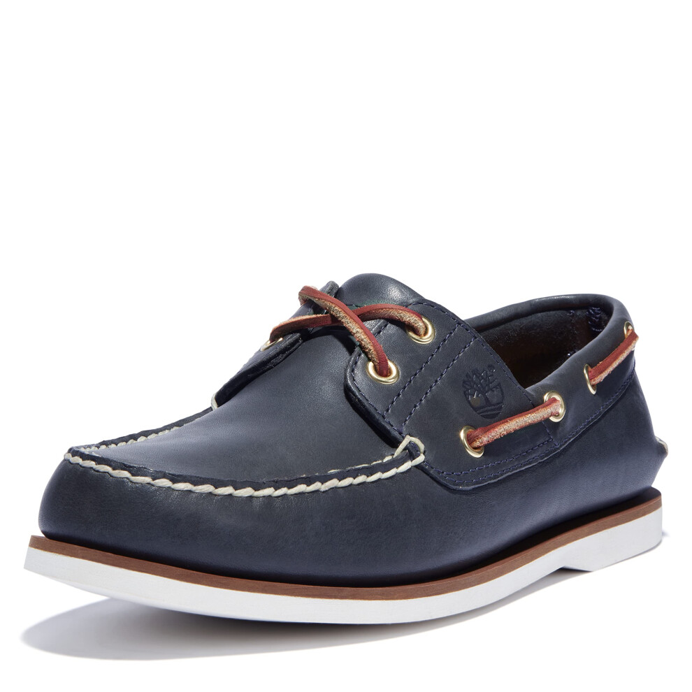 Timberland Mens Classic 2Eye Boat Shoe  Navy Smooth  9 M