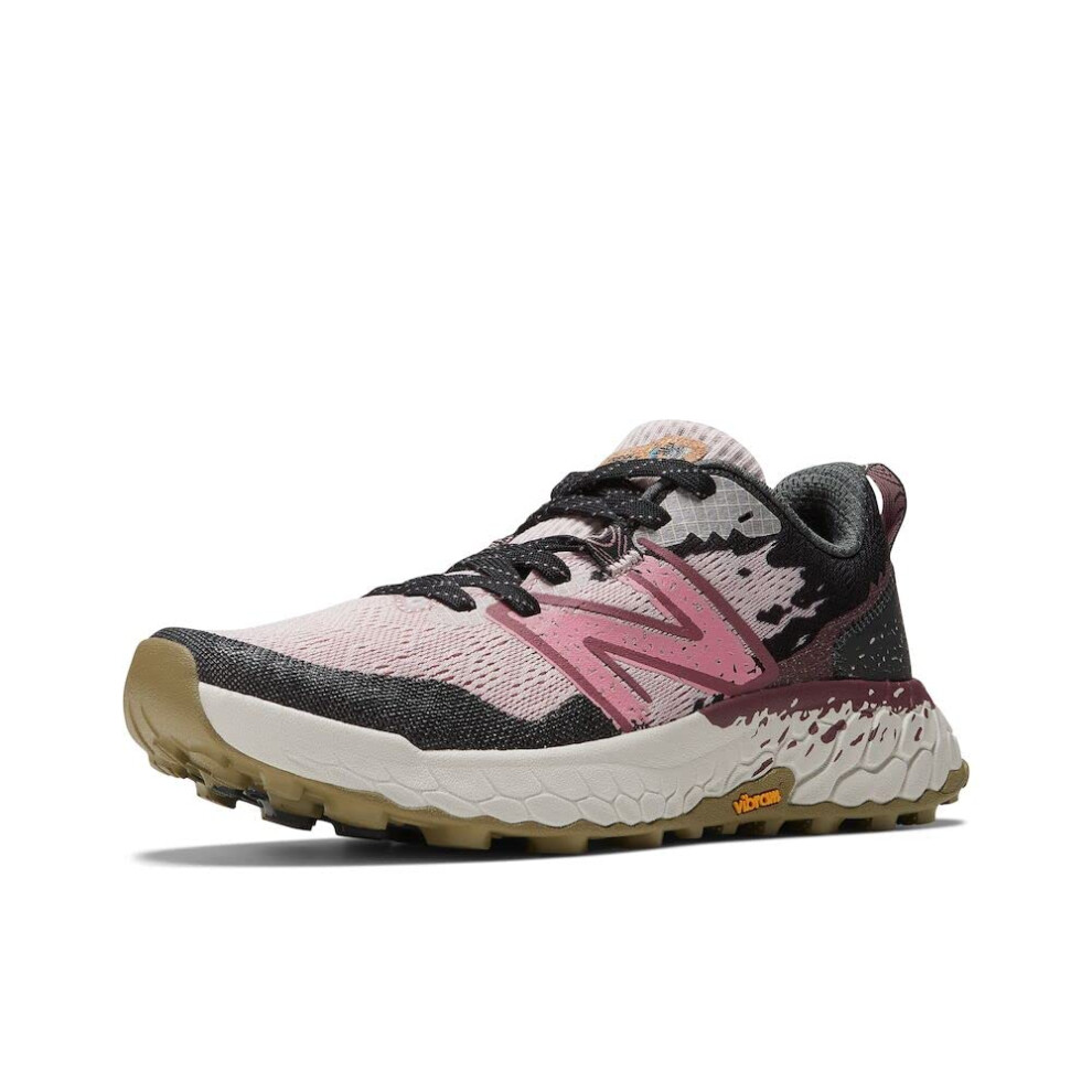 New Balance Womens Fresh Foam X Hierro V7 Trail Running Shoe  Stone PinkBlacktopWashed Burgundy  55 Wide