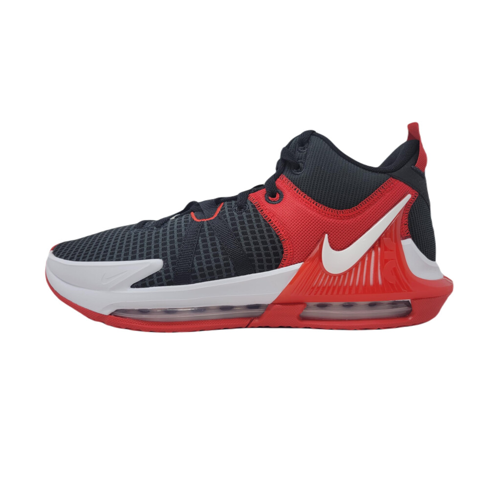 Nike Mens Lebron Witness 7 Basketball Shoe  BlackWhiteUniversity Red  8 M US