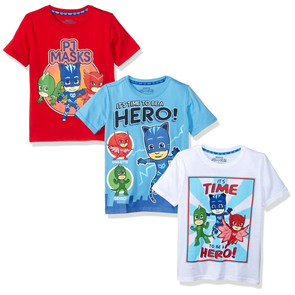 PJ Masks Boys TShirts 3 PackFeaturing Catboy  Gekko  and Owlette  Multi  3T