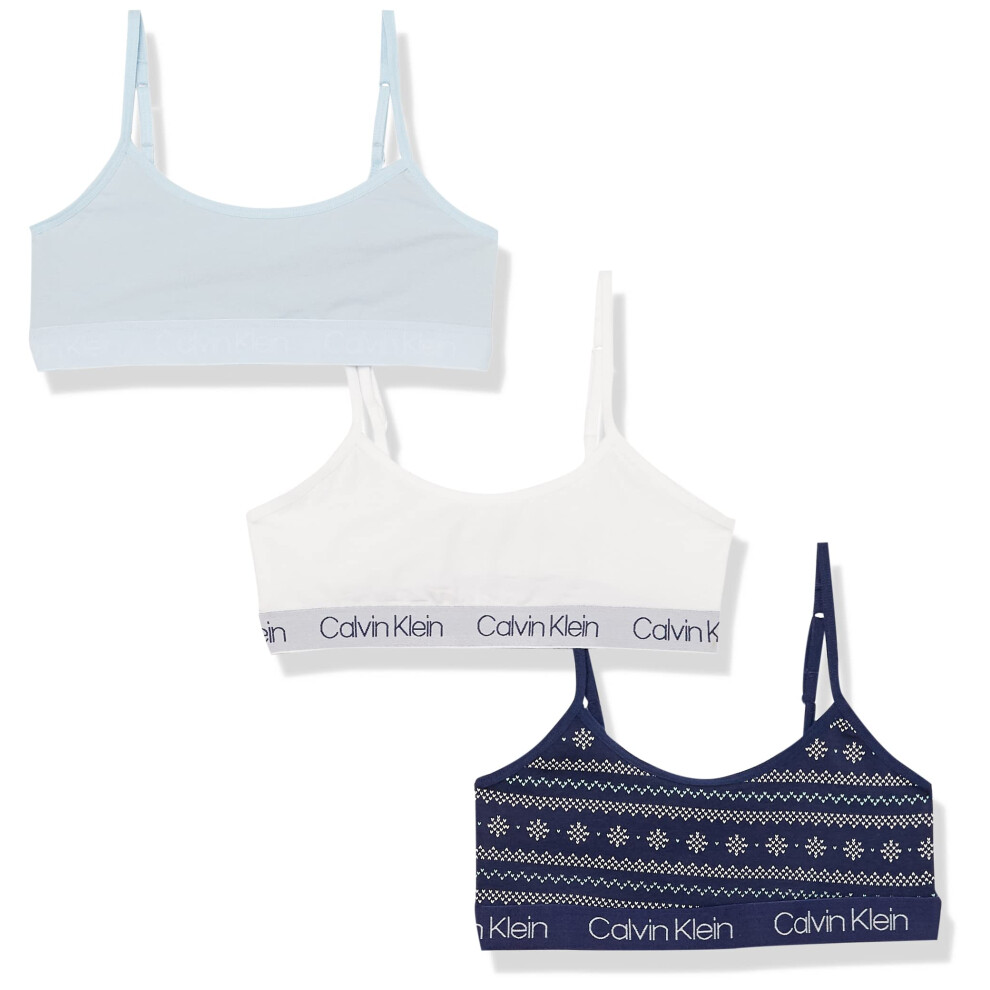 Calvin Klein Girls Modern Cotton Crop  InvicibleEmpryWhite  M