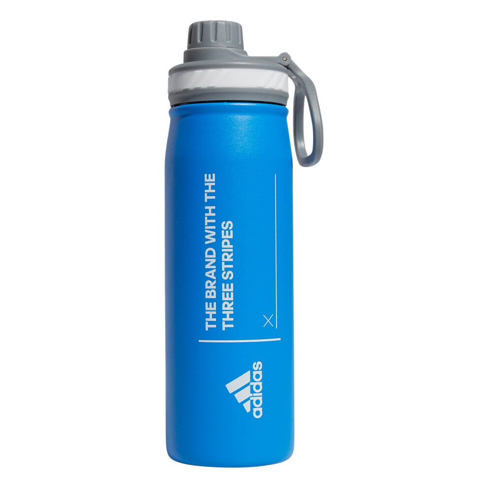 adidas 600 Ml 20 Oz Metal Water Bottle  HotCold DoubleWalled Insulated 188 Stainless Steel  Blue RushWhiteGrey  One Size