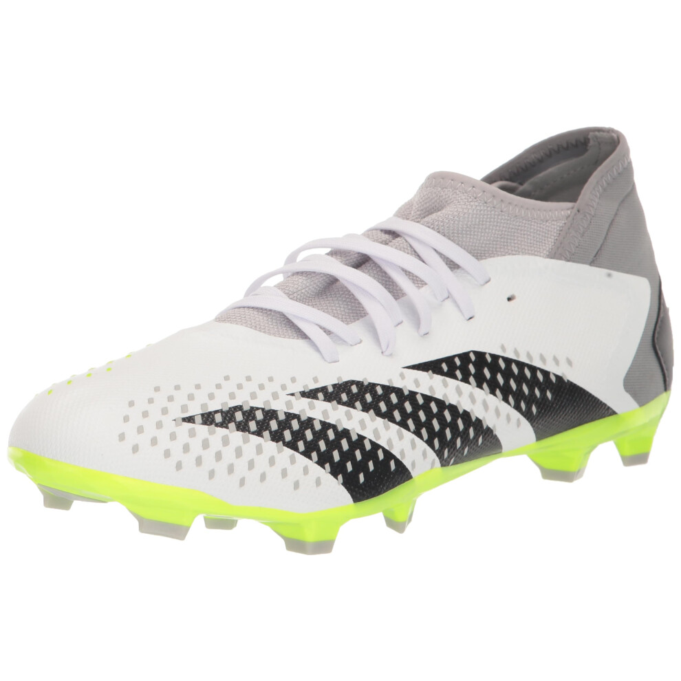 adidas Unisex Predator Accuracy3 Firm Ground Soccer Cleats Sneaker  WhiteCore BlackLucid Lemon  9 US Men