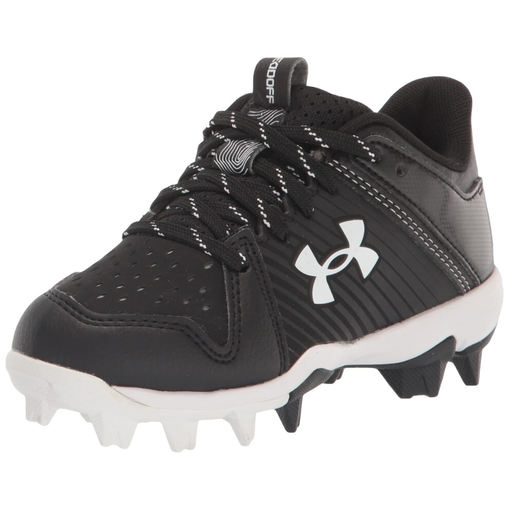 Under Armour Baby Boys Leadoff Low Junior Rubber Molded Cleat Baseball Shoe  001 BlackBlackWhite  12 Little Kid US