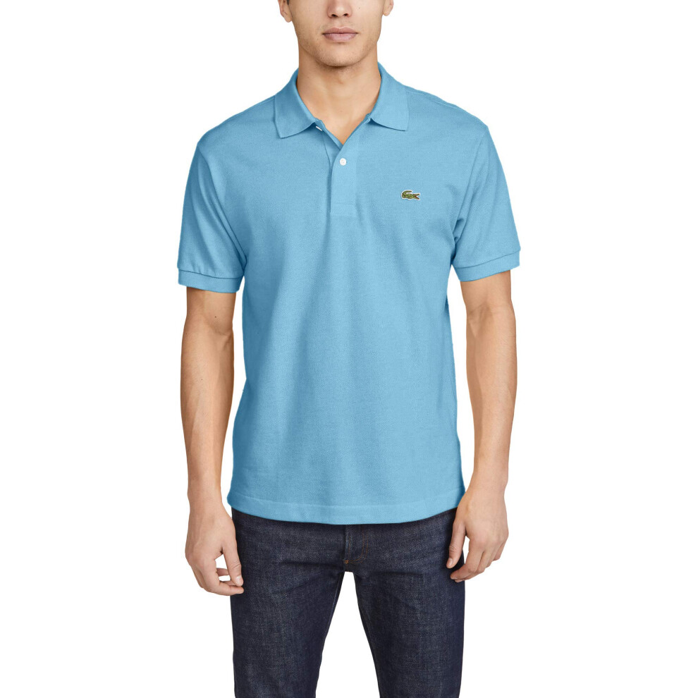 Lacoste Mens Legacy Short Sleeve L1212 Pique Polo Shirt  Barbeau Blue  M