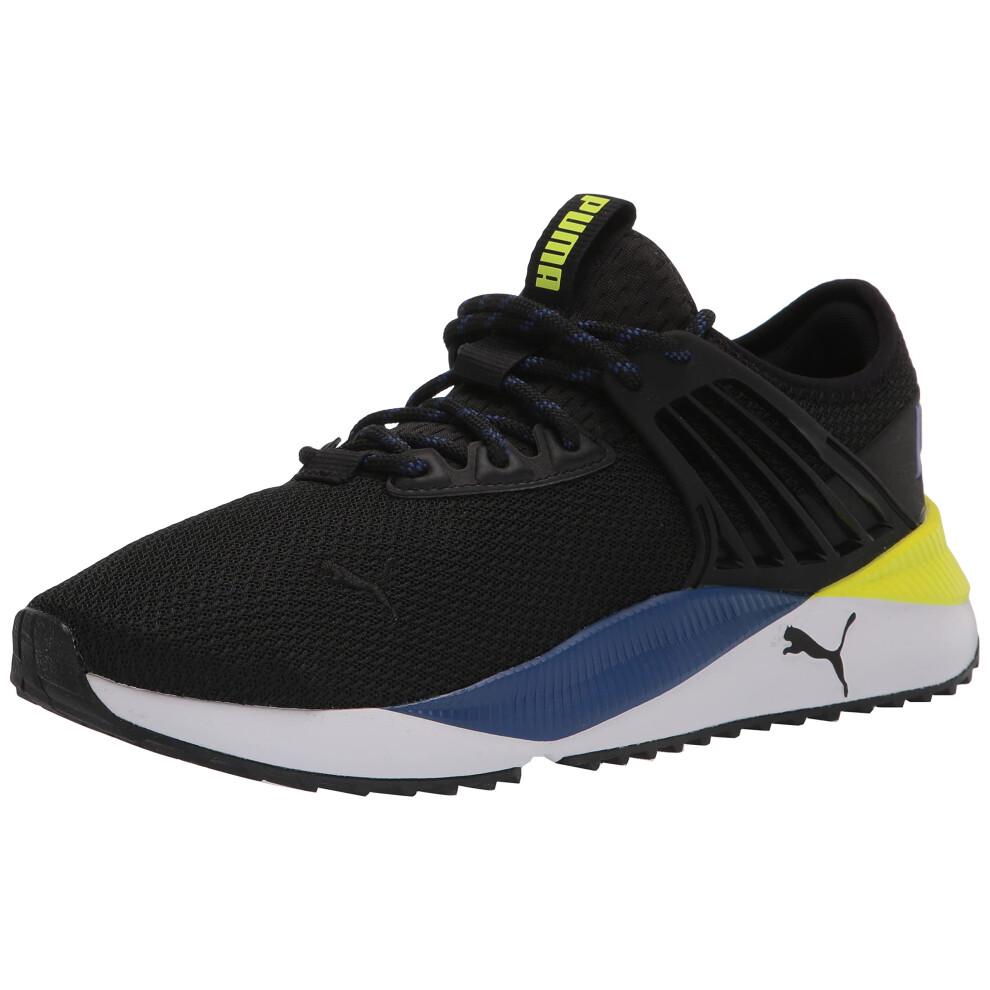 PUMA Mens Pacer Future Sneaker  BlackElektro BlueYellow Alert  12