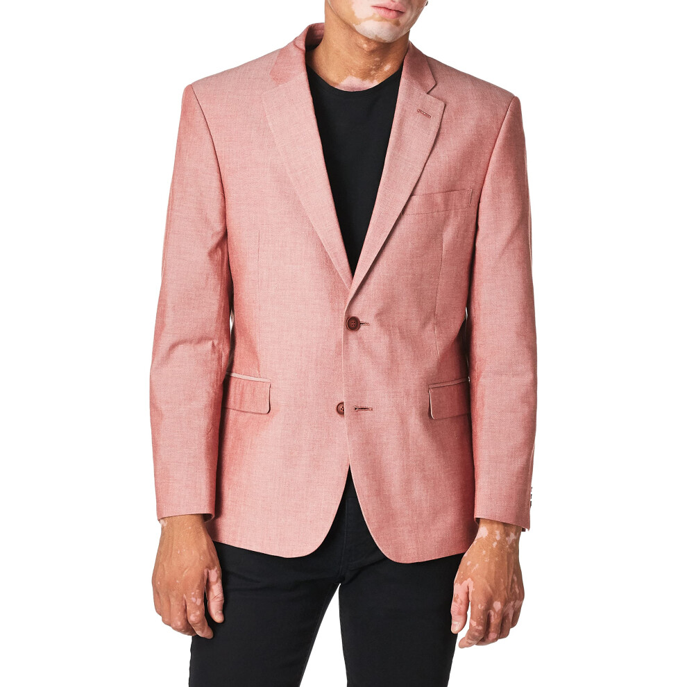 Tommy Hilfiger mens Modern Fit Seersucker Suit Separatescustom Jacket  Pant Size Selection Blazer  RedWhite Mini Pindot  40 U