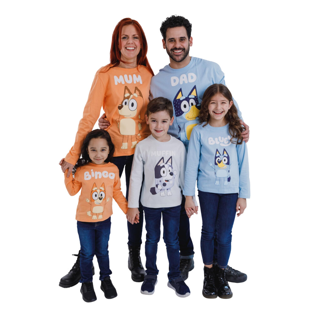 Bluey Bingo Little Boys Long Sleeve Graphic TShirt 6