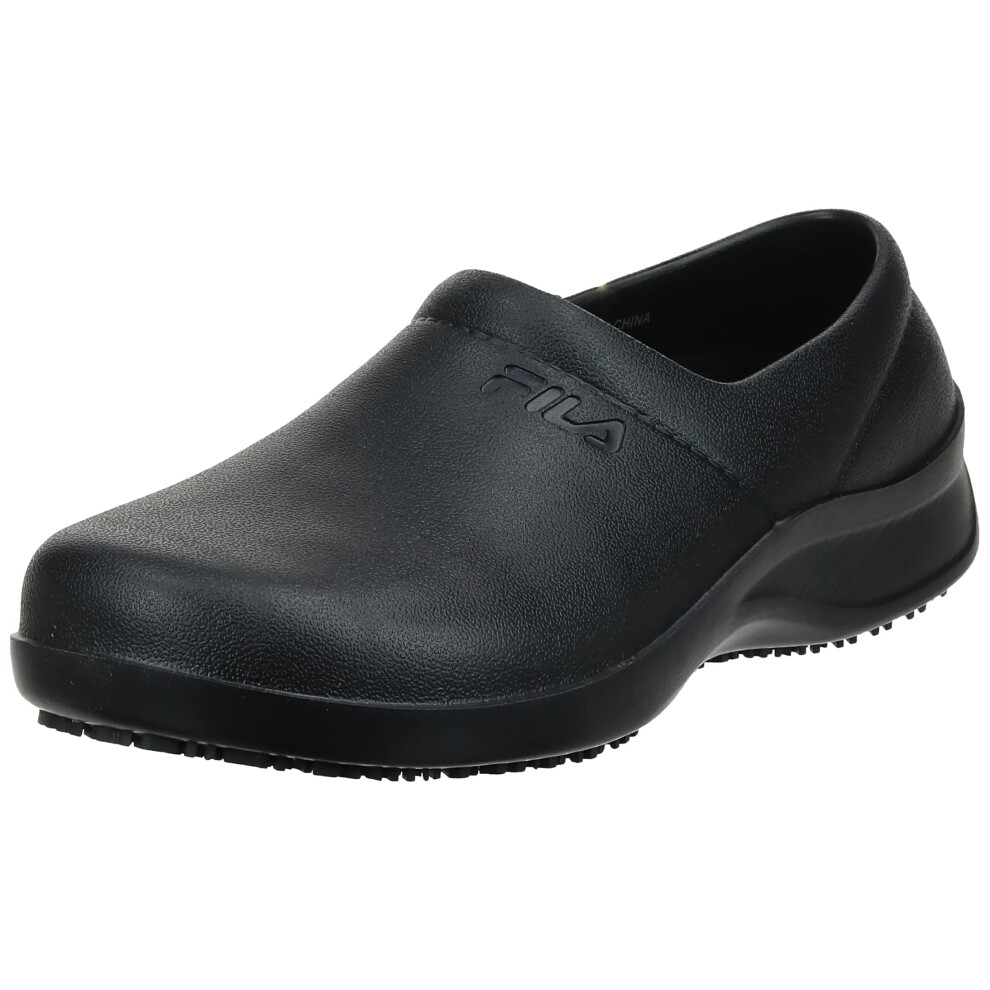 Fila Womens Galvanize Slip Resistant Work Shoe Shoe  Black  8 B US