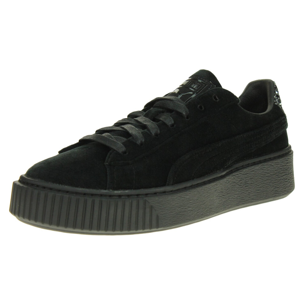 PUMA Womens Suede Platform Fashion Sneackers  Crushed Gem  Black  65