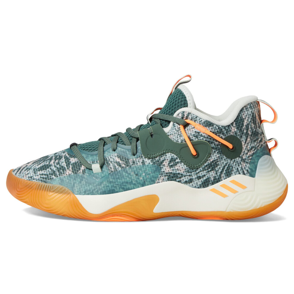 adidas Unisex Harden Stepback 3 Basketball Shoe  Green OxideBeam OrangeOff White  8 US Men