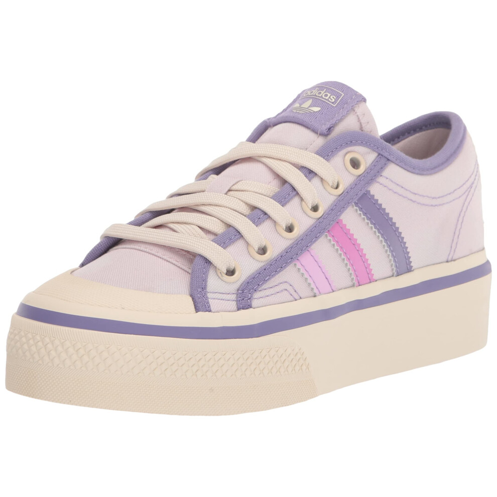 adidas Originals Nizza Platform Skate Shoe  Almost PinkPulse LilacChalk White  7 US Unisex Big Kid