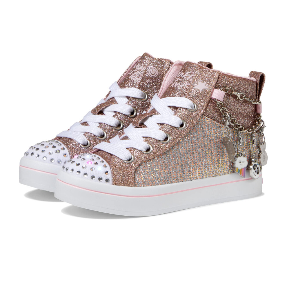 Skechers Kids Girls TWILites 20Twinkle Charm Sneaker  Rose Gold  105 Little Kid