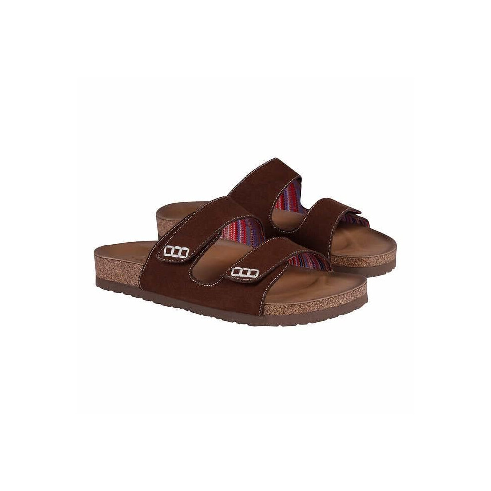 Skechers Womens Luxe Two Strap Sandal Comfort Footbed  Brown  8