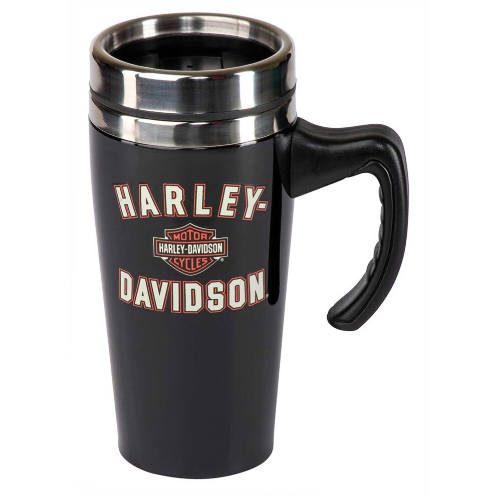 HarleyDavidson Travel Mug  Bar  Shield DoubleWall Stainless Steel wHandle