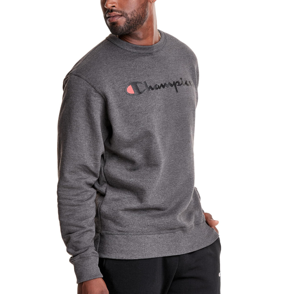 Champion Mens Sweatshirt  Powerblend  Fleece Midweight Crewneck SweatshirtReg or Big  Tall