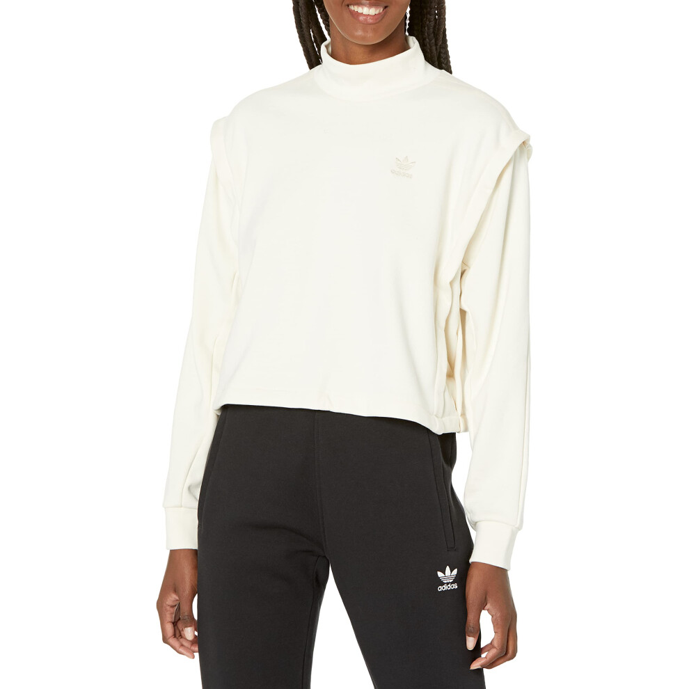 adidas Originals Womens Adicolor Clean Classics Half Zip Sweatshirt  NonDyed  Medium