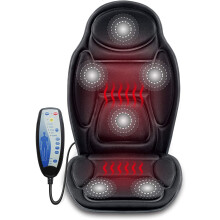 Snailax Massage Seat Cushion  Back Massager with Heat  6 Vibration Massage Nodes  2 Heat Levels  Massage Chair Pad for Home Of