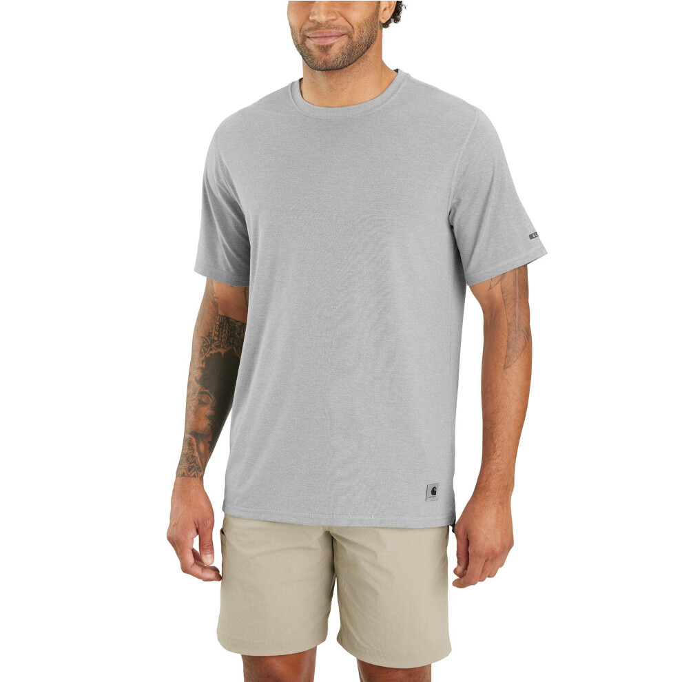 Carhartt Mens LWD Relaxed Fit ShortSleeve TShirt  Asphalt Heather  Medium