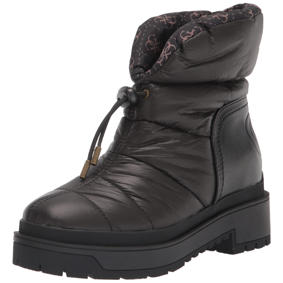 GUESS Womens LEEDA2 Ankle Boot  Black Nylon  5