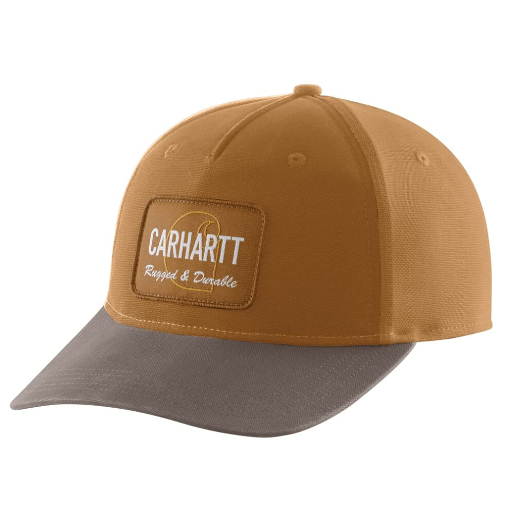 Carhartt Mens Canvas Rugged Patch Cap  Brown  OFA