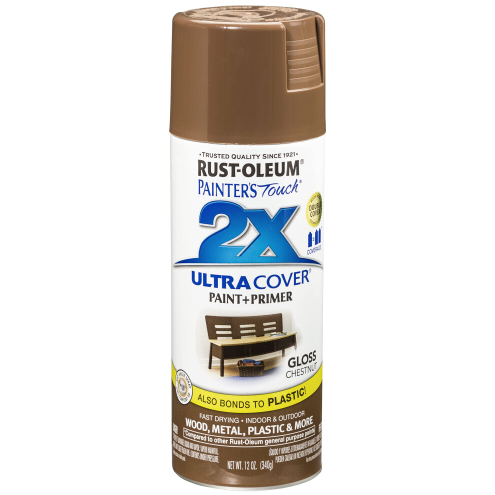 RustOleum 249847 Painters Touch 2X Ultra Cover Spray Paint  12 oz  Gloss Chestnut