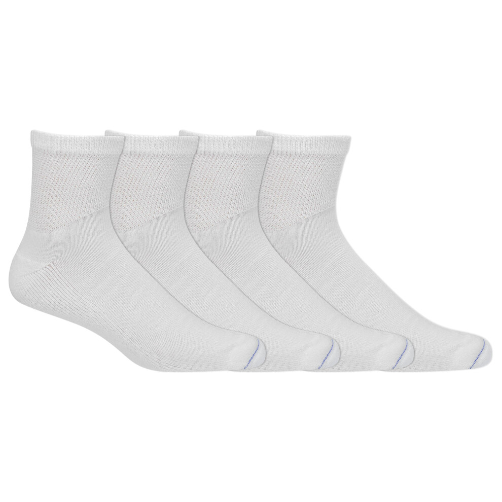 Dr Scholls Mens 4 Pack Diabetic and Circulatory Non Binding Ankle Socks  White  Shoe Size 1315