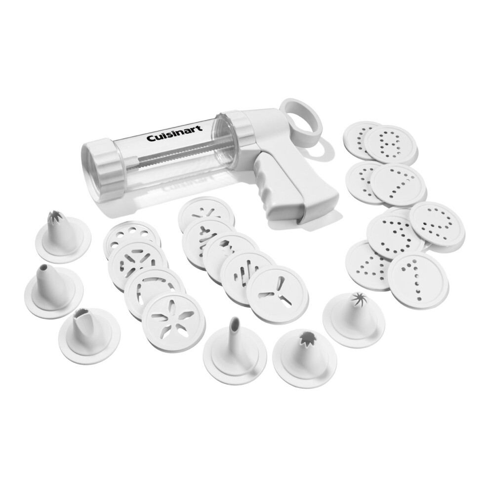 Cuisinart Cookie Press with 18 Discs and 6 Decorating Tips  White