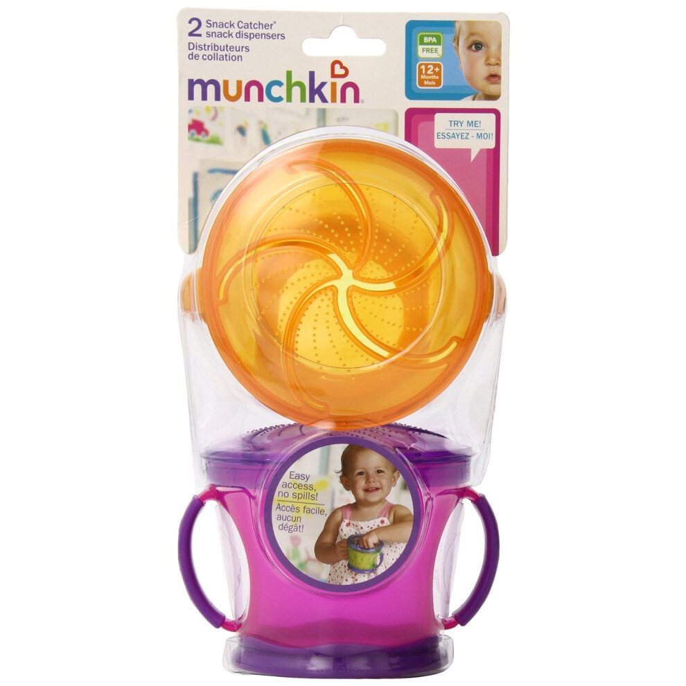 Munchkin Two Snack Catchers  Colors May Vary