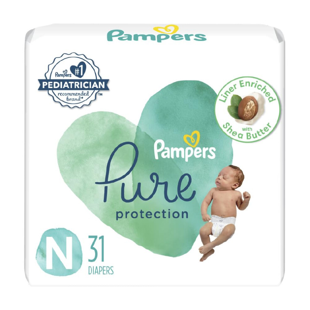 Pampers Pure Protection Diapers Size 0  31 count  Disposable Diapers