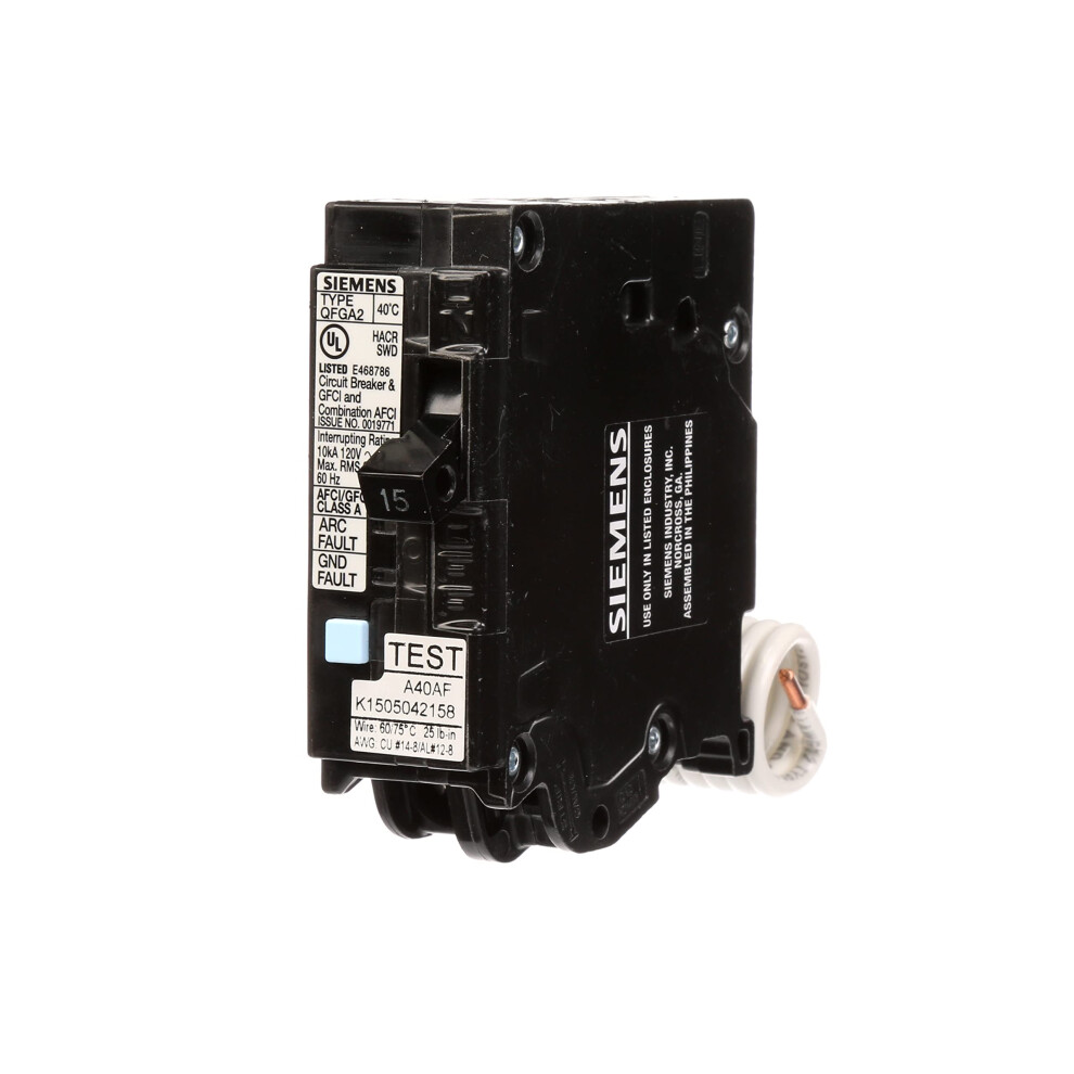 Siemens Q115DFP 15Amp Dual Function AFCIGFCI Breaker