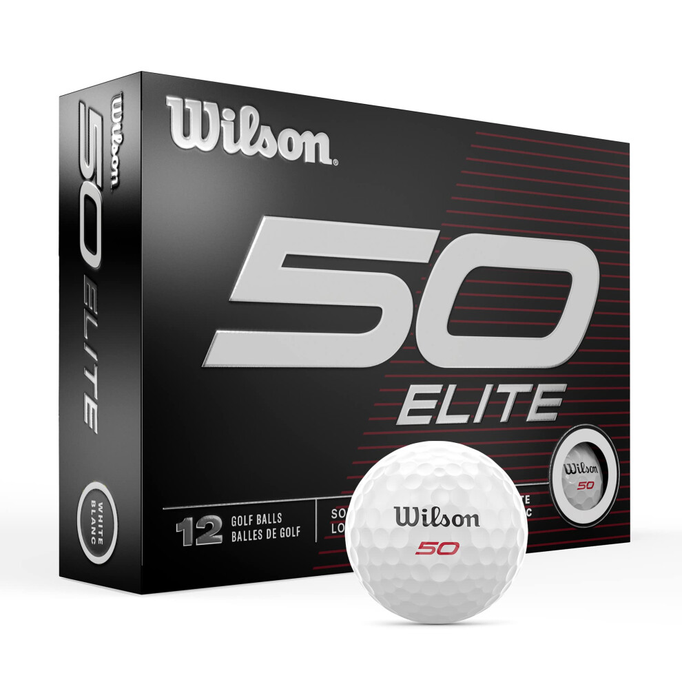 Wilson Fifty Elite Golf Balls  12 Pack  White