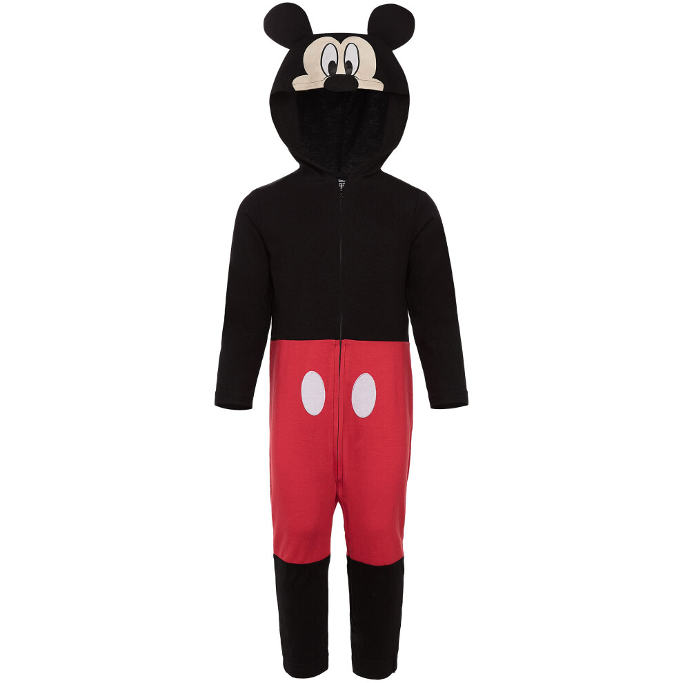 Disney Mickey Mouse Baby Boys ZipUp Hooded Costume Coverall 24 Months